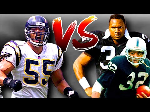 Bo Jackson & Marcus Allen vs Junior Seau (1990 wk 7) | RB vs LB Matchup