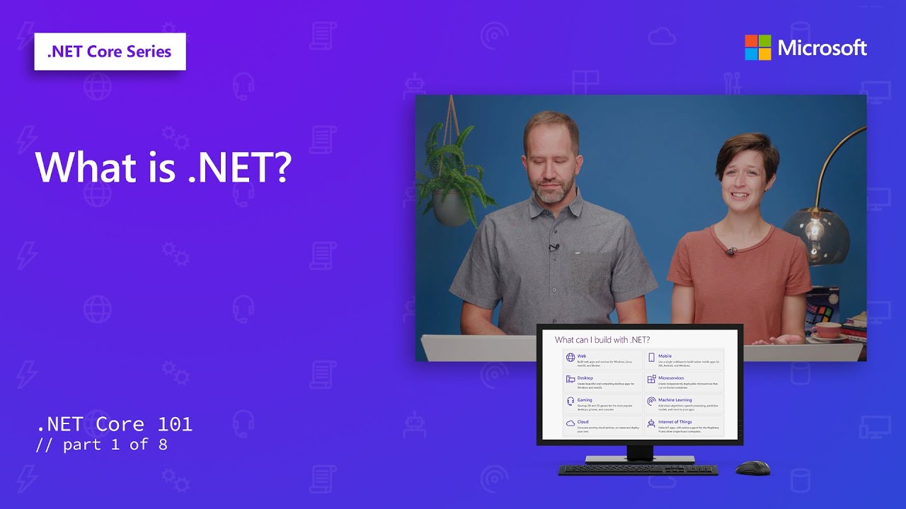 Vídeo sobre qué es .NET Captura de pantalla de .NET Core 101