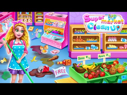 Supermarket Clean Up-Grocery Store Cleaning Games Video