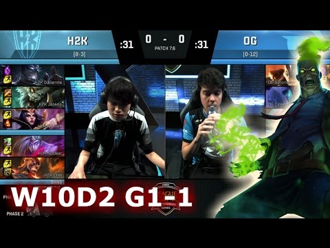 H2K Gaming vs Origen | Game 1 S7 EU LCS Spring 2017 Week 10 Day 2 | H2K vs OG G1 W10D2