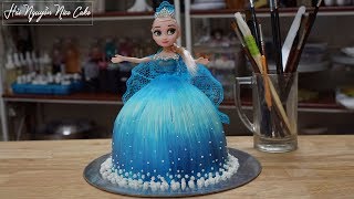 Bánh Sinh Nhật Búp Bê Elsa Trang Trí Vẽ H�