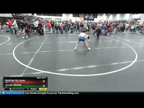 97 Lbs Cons. Round 3 - Kyler Simons, IA Vs Easton Felchlin, WI 02d6