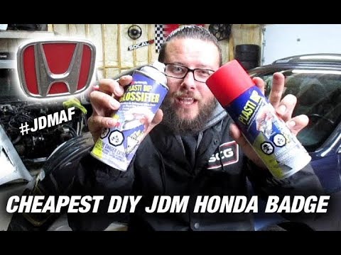 DIY Red JDM Honda Badge Using Plasti Dip