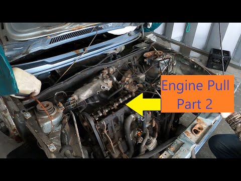 1981 Volkswagen Rabbit Pickup Restoration Episode 4 // Donor Rabbit Engine Pull Part 2