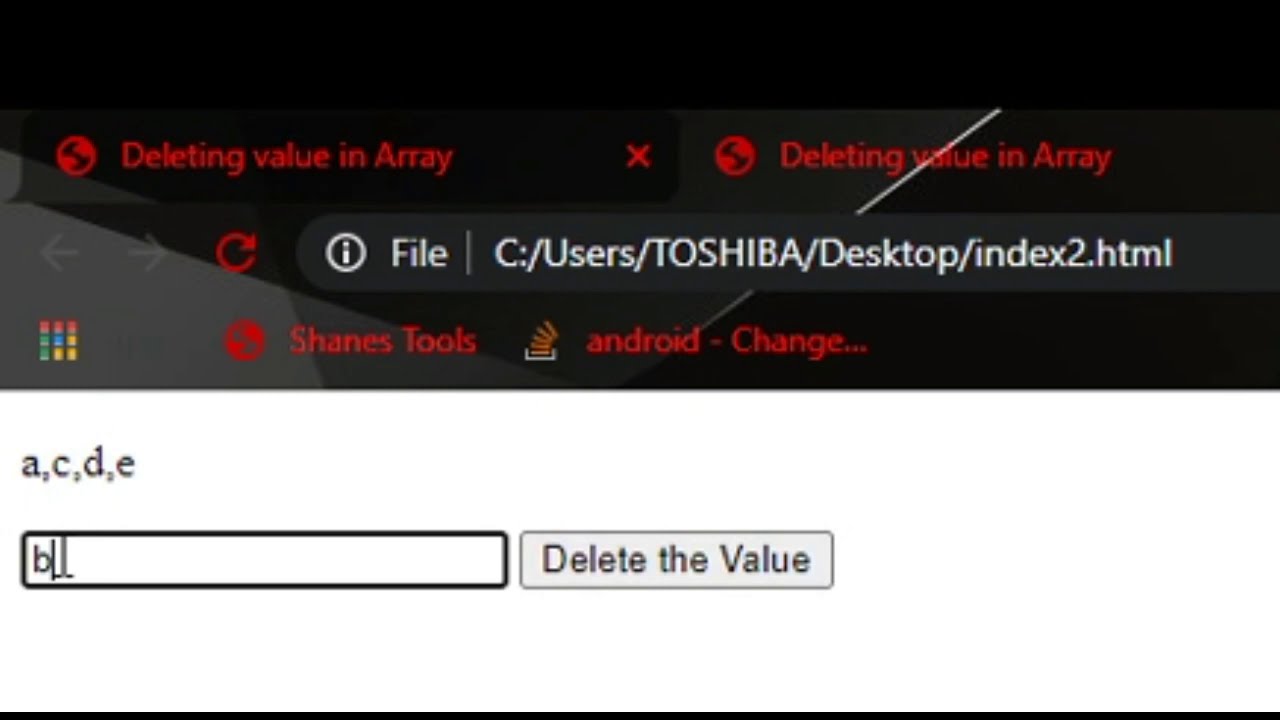 How to remove a Value or Item from Array in JavaScript