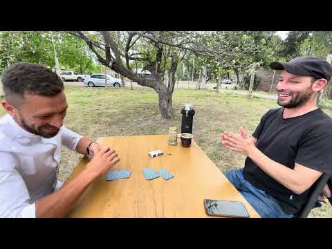 Masters of Argentine Truco, Santi vs. Juan Pablo after a barbecue and some good wine!