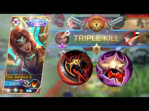 TOP GLOBAL HILDA ON EXP LANE | HILDA BEST BUILD 2021 | HILDA GAMEPLAY | HILDA GUIDE | JonAce - MLBB