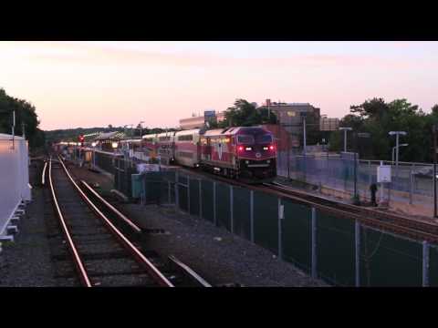 MBTA Braintree - commuter rail and subway entering stations