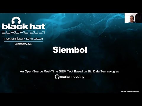 Siembol presentation at Black Hat Europe Arsenal 2021, by Marian Novotny