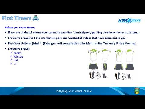 NSW Touch Football First Timers Junior State Cup 2018