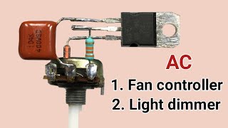 Easy AC motor controller/ Ac light dimmer circuit