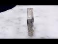 video - Square Mokume Wedding Band with Diamonds