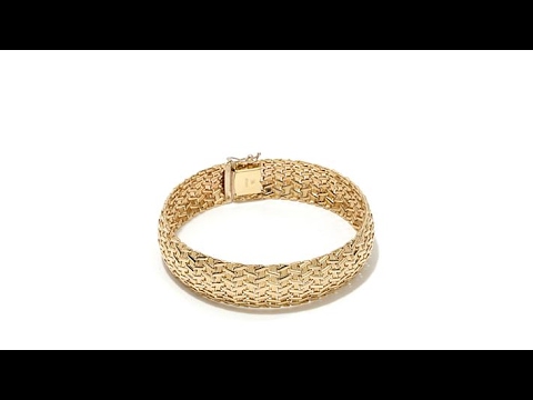 Passport to Gold 14K Gold Basketweave Bracelet