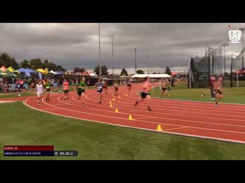Mixed U13 4 x 100m Heat 3 - 2019 SUBWAY State Relay Championships // LAVicTV