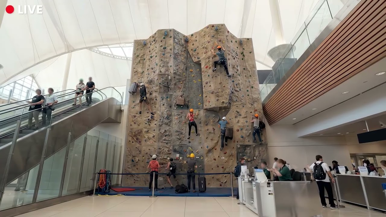 New Climbing Wall at Denver International Airport