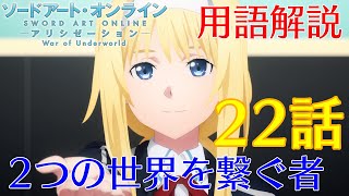 【SAOアリシゼーションWoU】22話の用語を軽ーく解説！2つの世界を繋ぐ者