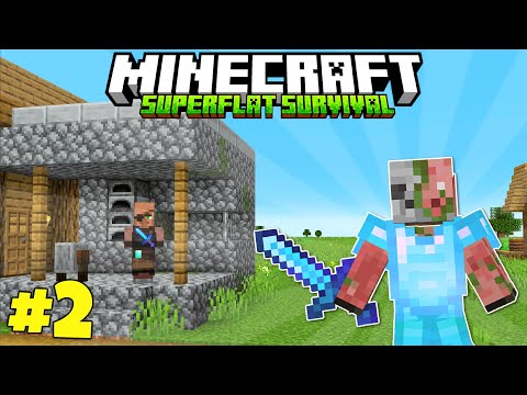How To Get DIAMONDS In Minecraft Superflat Survival! Episode 2 | Minecraft Survival Let's Play