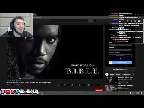 Adin Ross Reacts To Fivio Foreign - World Watching (Feat. Lil Tjay & Yung Bleu) [Official Audio]
