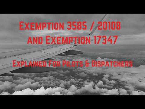 Exemption 3585 - 17347 - 20108 Explained: Airline Pilots & Dispatchers Part 121 Weather & Alternates