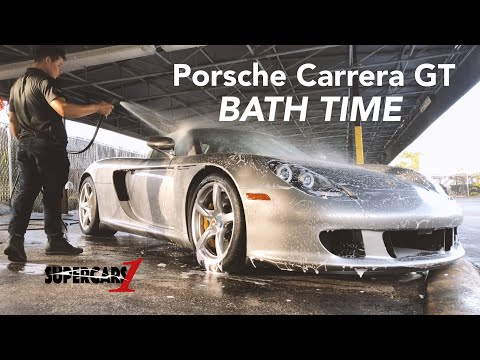 Thumbnail for Porsche Carrera GT Bath Time. Modern Classic Supercar by GAZ, Automobile, Supercar, Porsche, Sports car, video, Car, Porsche Carrera GT, Van, vide