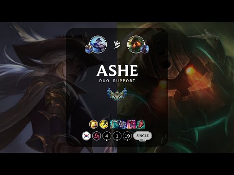 Ashe Support vs Nautilus - KR Challenger Patch 13.7