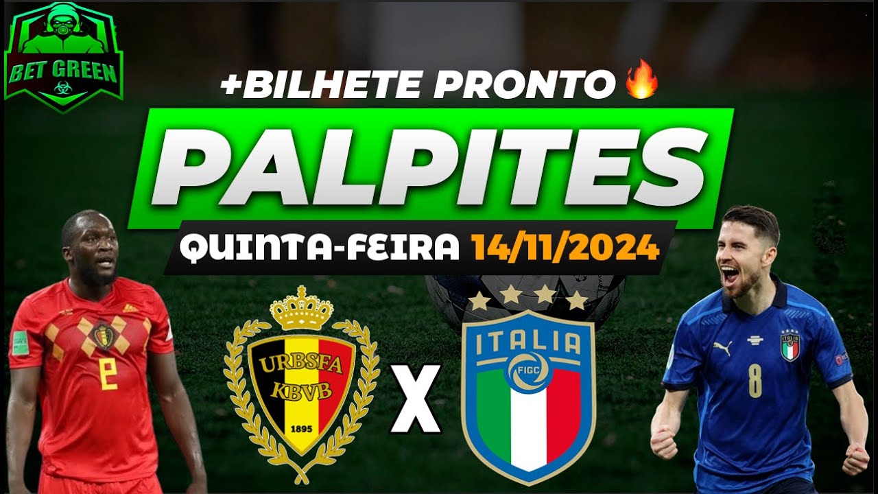 PALPITES DE FUTEBOL PARA HOJE 14 11 2024 (QUINTA-FEIRA) + BILHETE PRONTO | BET GREEN 🍀