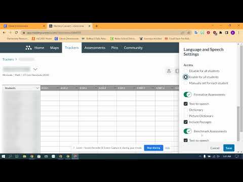 Mastery Connect Tracker Tools And Accommodations