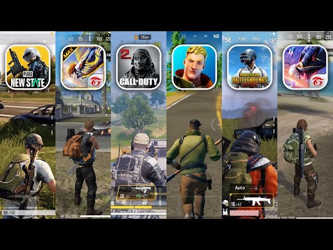 PUBG New State  vs FREE FIRE MAX vs Call of Duty Mobile vs Fortnite vs PUBG Mobile vs FREE FIRE | PK