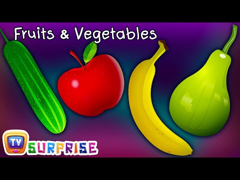 Surprise Eggs Toys Learn Fruits & Vegetables for Kids | ChuChuTV Egg Surprise for Children Video