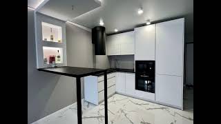 Угловая белая кухня в стиле лофт Проект  46 фото 6