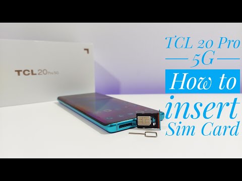 TCL 20 Pro 5G - How to insert a Sim Card