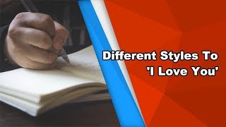 Cara berbeda untuk mengatakan &#39;I Love You&#39;
