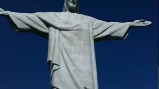 Rio de Janeiro - View from Corcovado - Aussicht mit Jesus Statue Cristo Redentor