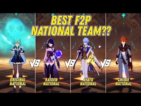 F2P: Raiden National vs All National Team | BEST NATIONAL TEAM?? - Genshin Impact
