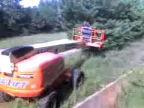dumbass flips a 60ft boom lift