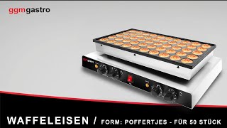 Gaufrier – simple – manuel – 1,7 kW – Forme : poffertjes – pour 50 pièces