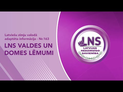 Video ziņas Nr. 163 “LNS valdes un domes lēmumi”