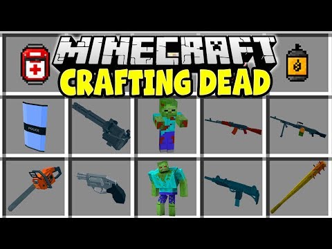 Minecraft CRAFTING DEAD MOD | FIGHT ZOMBIES AND TRY TO SURVIVE THE APOCALYPSE!!