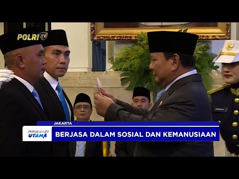 AIPDA MUHAMMAD IRVAN TERIMA BINTANG KEMANUSIAAN DARI PRESIDEN RI