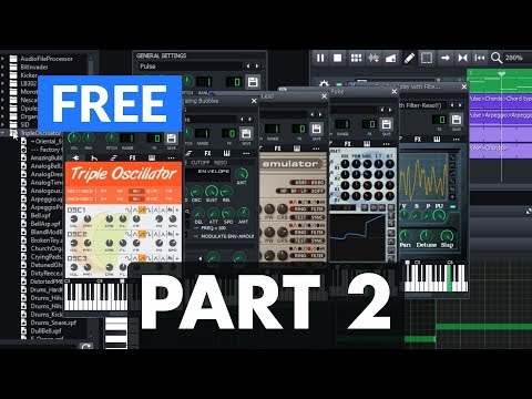 Free VSTs TripleOscillator, SID, Vibed, Watsyn for making music in LMMS