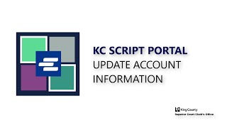 KC Script Portal - Updating Your Information