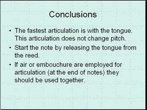 Basics of Double Reed Articulation: Part 2b