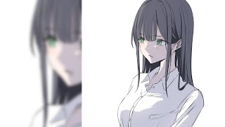 美人さん落書く
