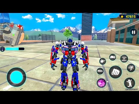 Optimus Prime Multiple Transformation Jet Robot Car Game 2020 - Android Gameplay