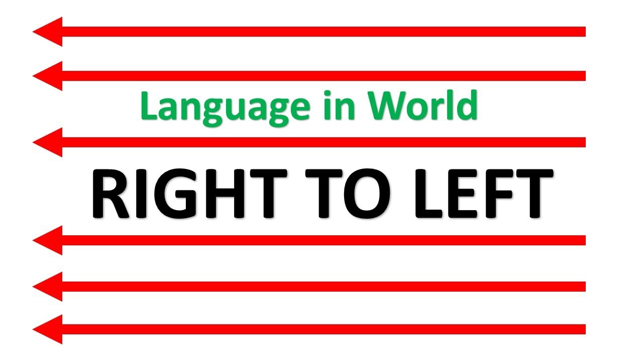How Many Languages Are Written From Right to Left?