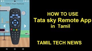 How to use Tata sky remote App in Tamil || Tata Sky Universal Remote App #TamilTechNews