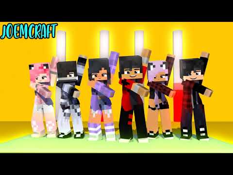 COUPLE DANCE CREW | APHAMU FAMILY FRIENDS | ME TOO DANCE | SHUFFLE DANCE  - Minecraft Animation
