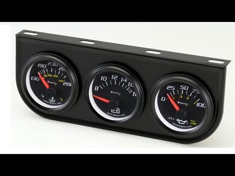 installing water temp, voltmeter, oil pressure gauges AUX auxiliary how to