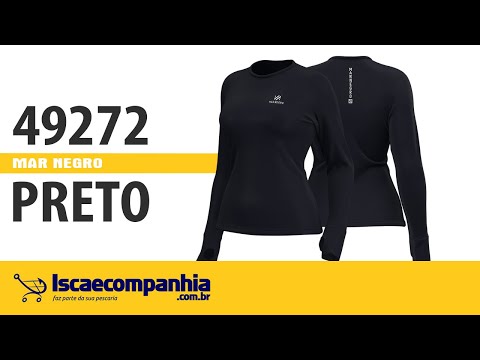 Vídeo Camiseta Feminina Poliamida Mar Negro 49272 - Preta