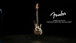 Video thumbnail for Fender American Ultra Precision Bass RW, Mocha Burst | Gear4music demo by Gear4music Guitars